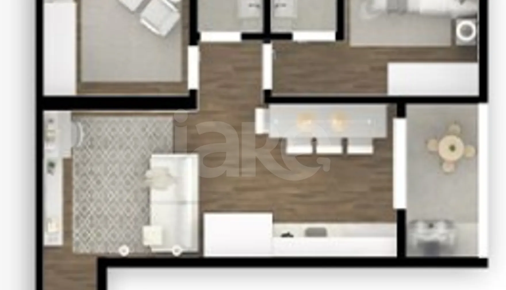 Planta — Apartamento 66,44 m²