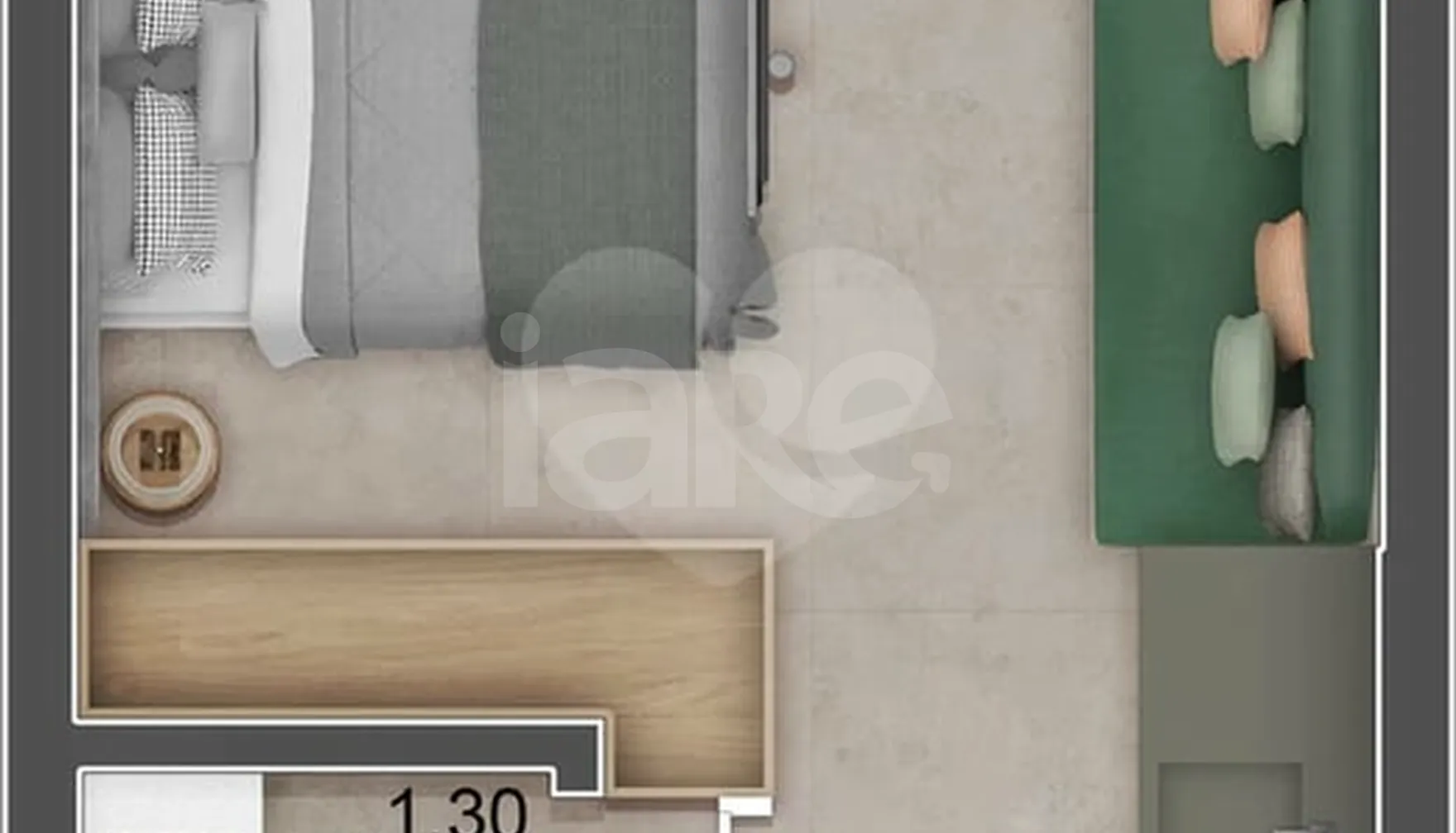 Planta — Studio 27,1 m²