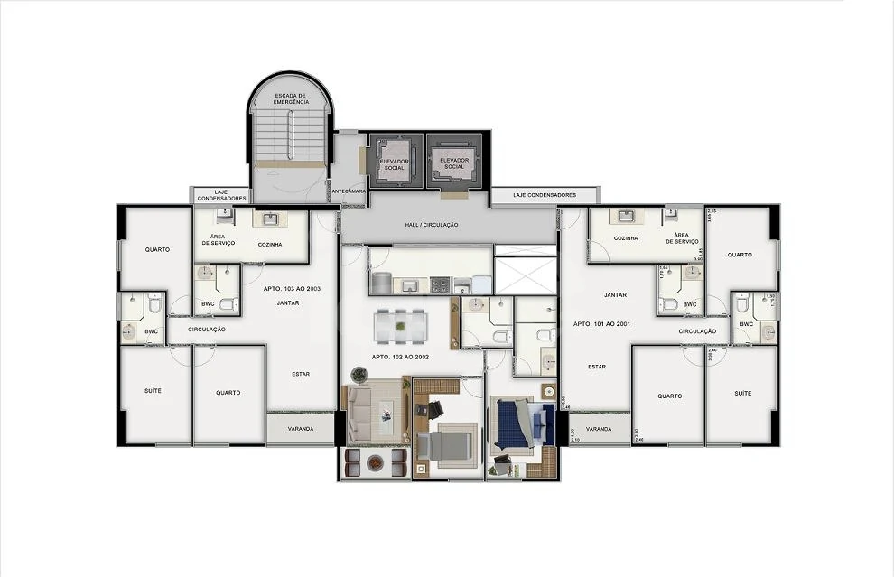 Planta — Apartamento 58,28 m²