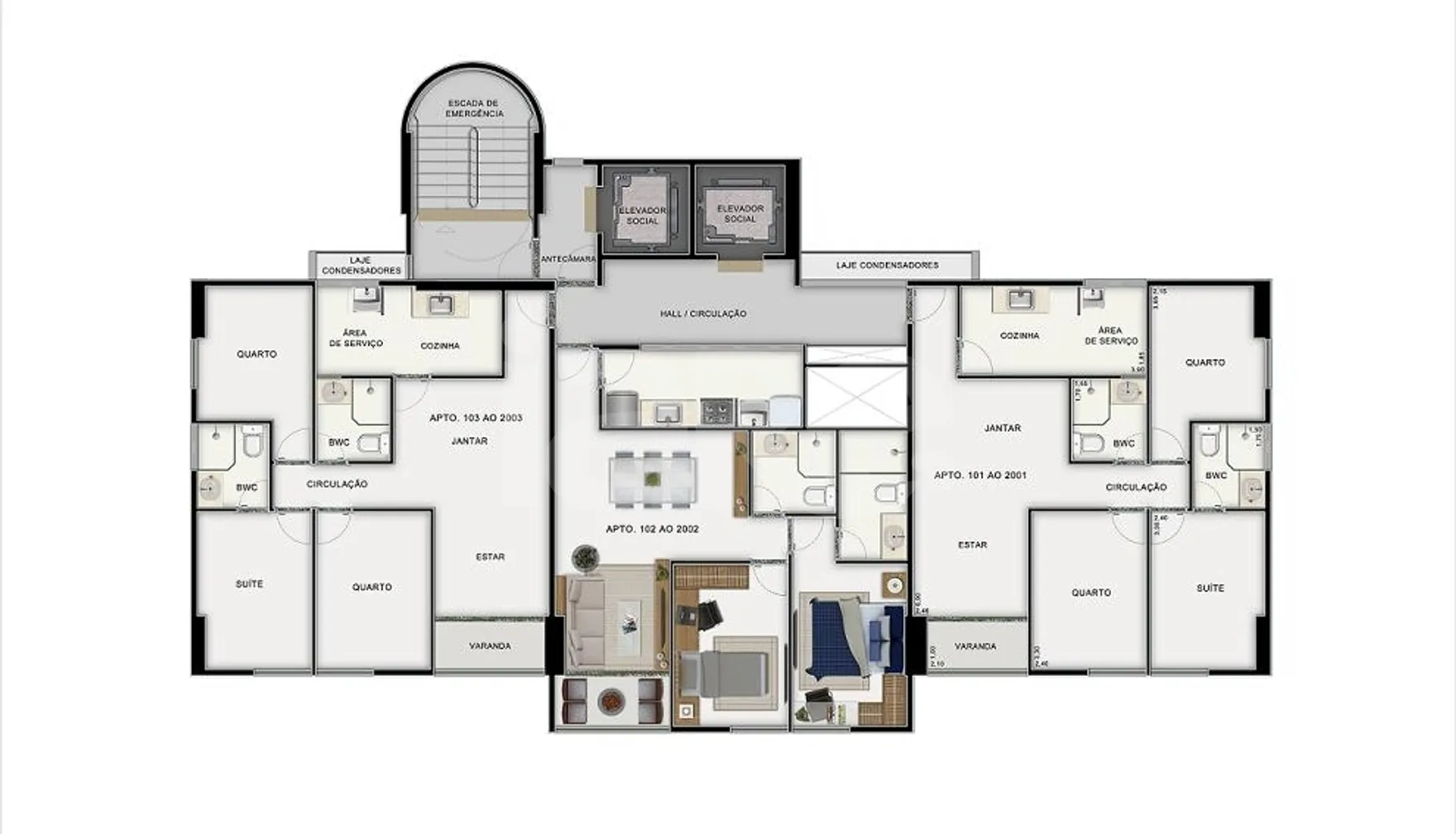 Planta — Apartamento 58,28 m²