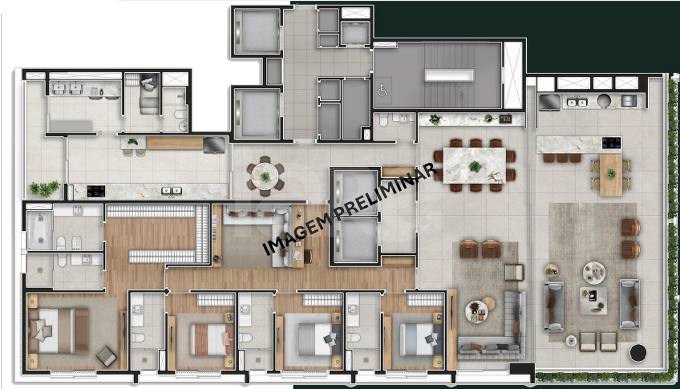 Planta — Apartamento 371,3 m²