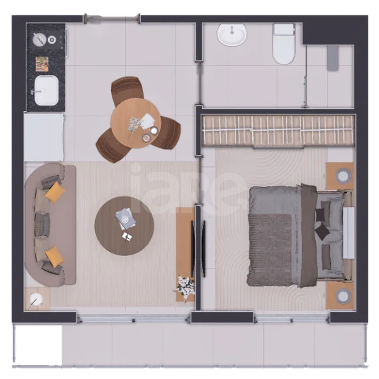 Planta — Apartamento 31,03 m²