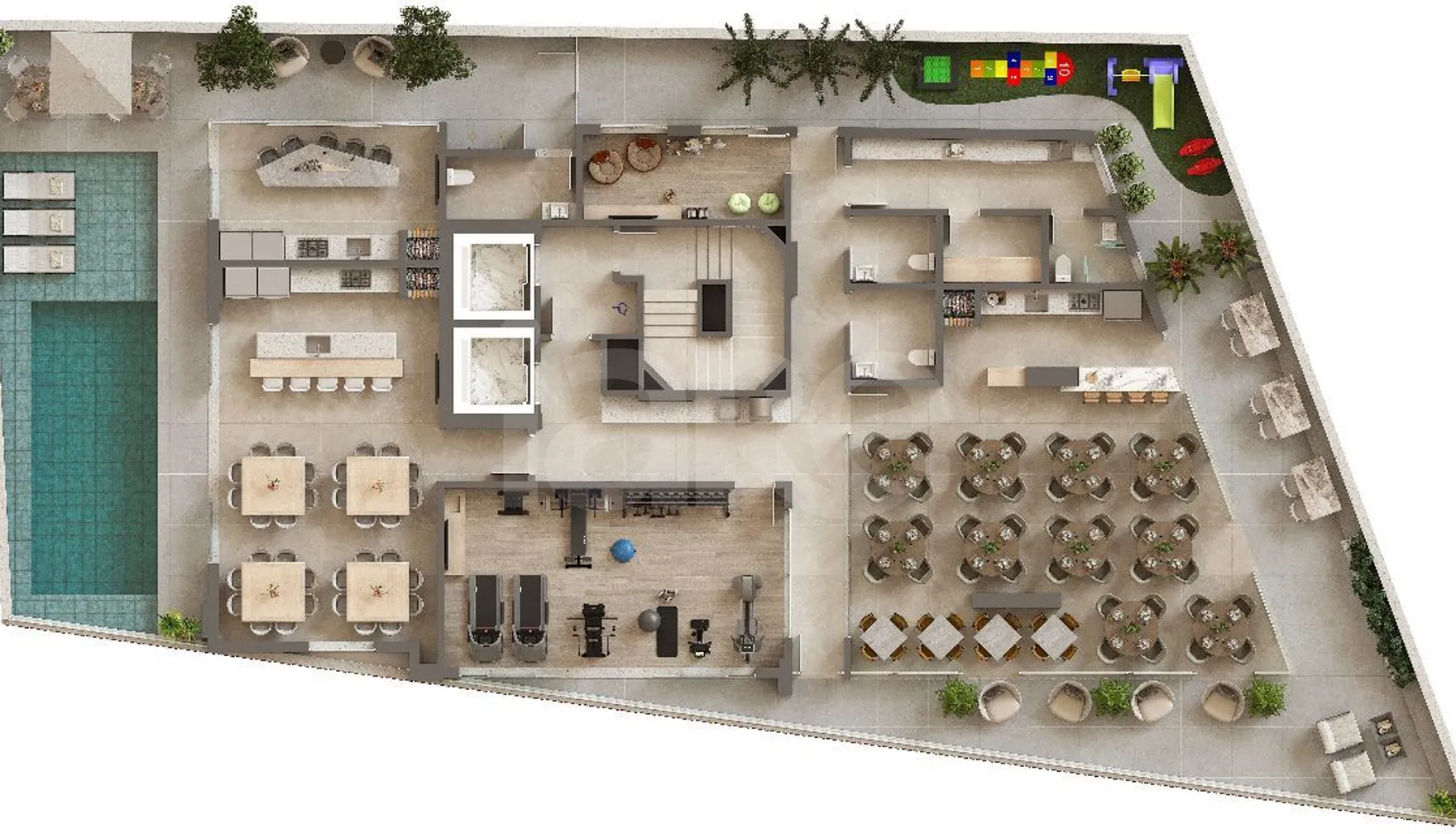 Planta — Pavimento lazer