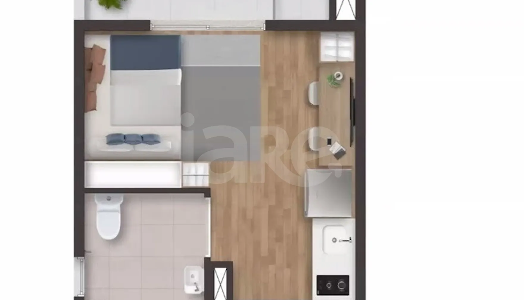 Planta — Apartamento 28,57 m²