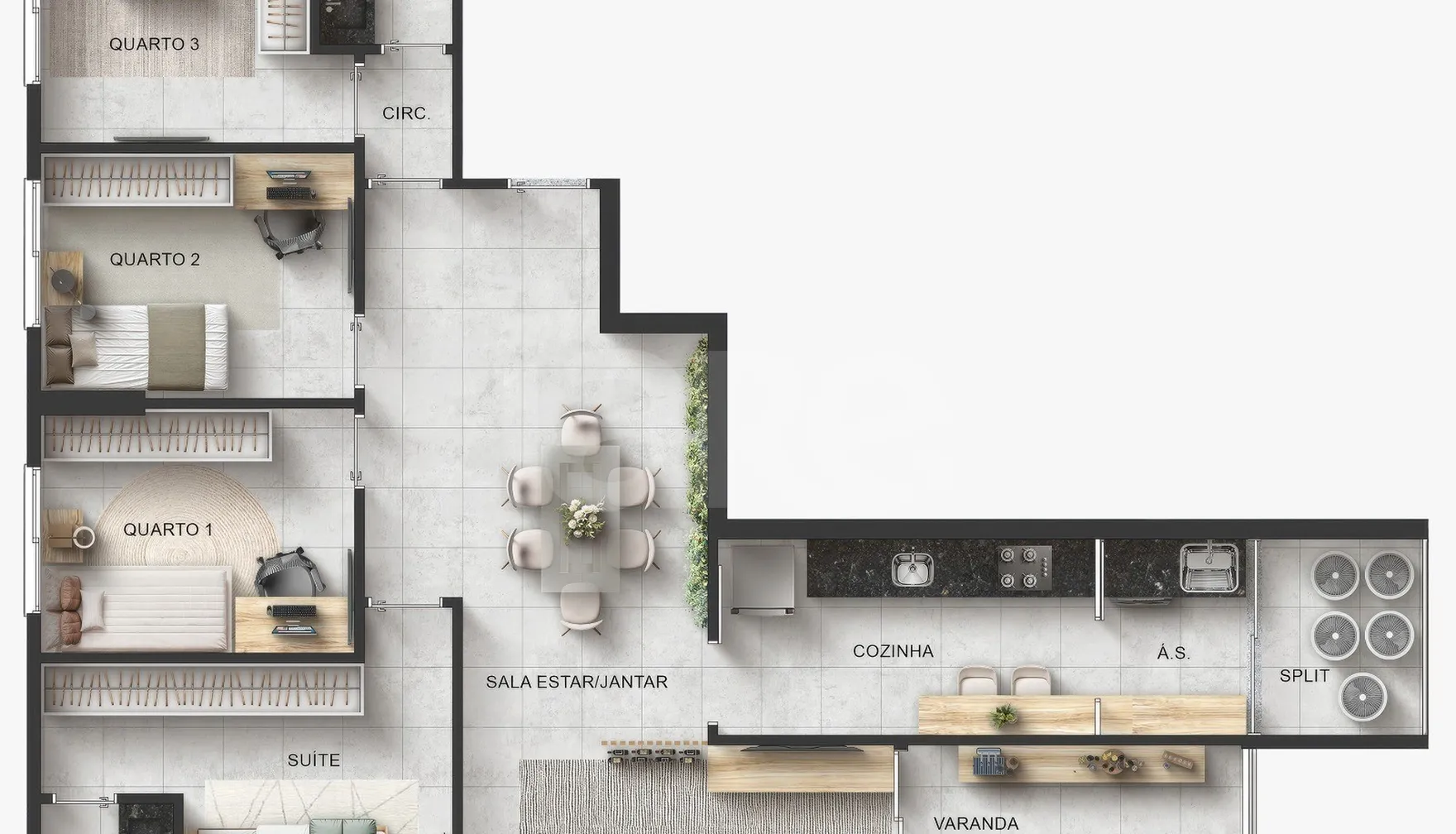 Planta — Apartamento 111,9 m²