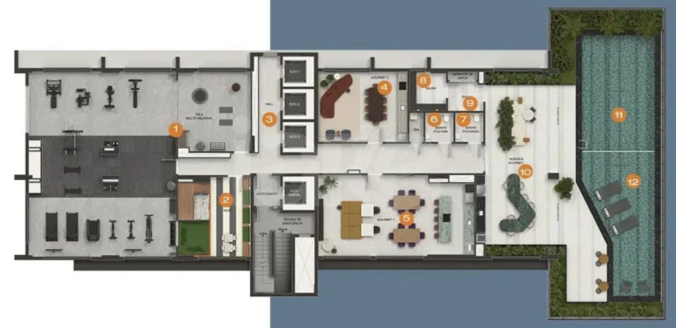 Planta — Pavimento rooftop