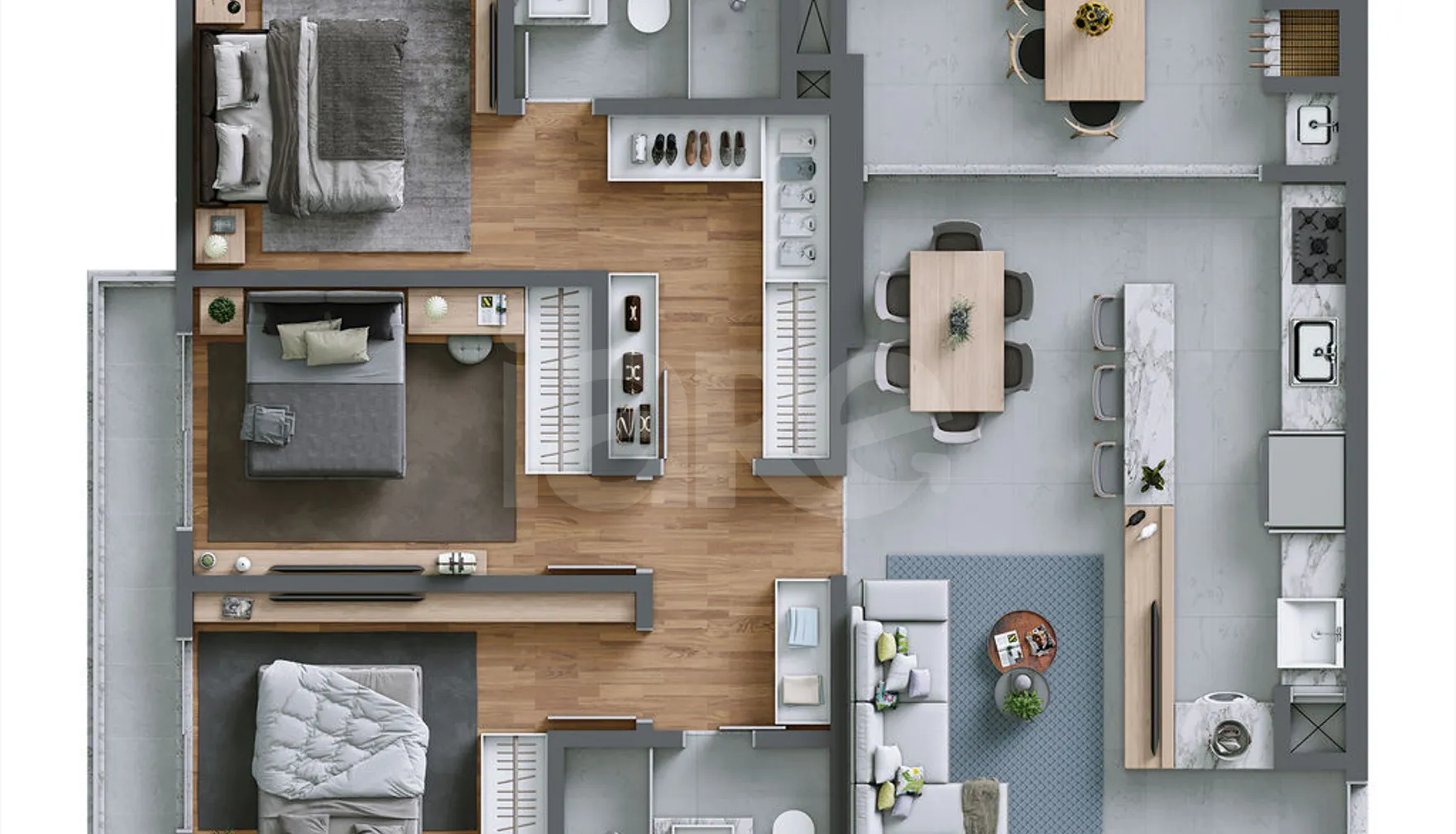 Planta — Apartamento 86 m²