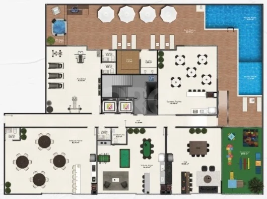 Planta — Pavimento lazer
