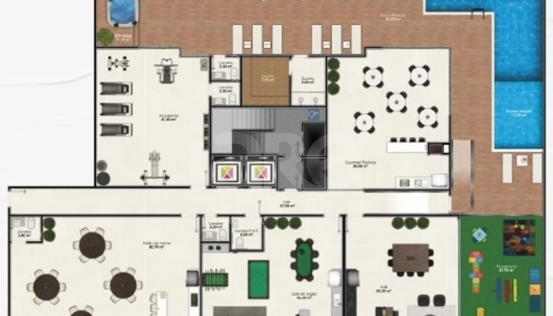 Planta — Pavimento lazer