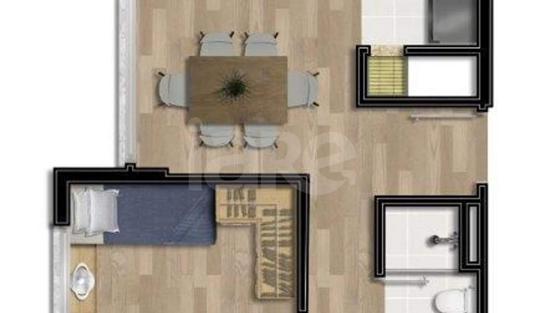 Planta — Apartamento 60,72 m²