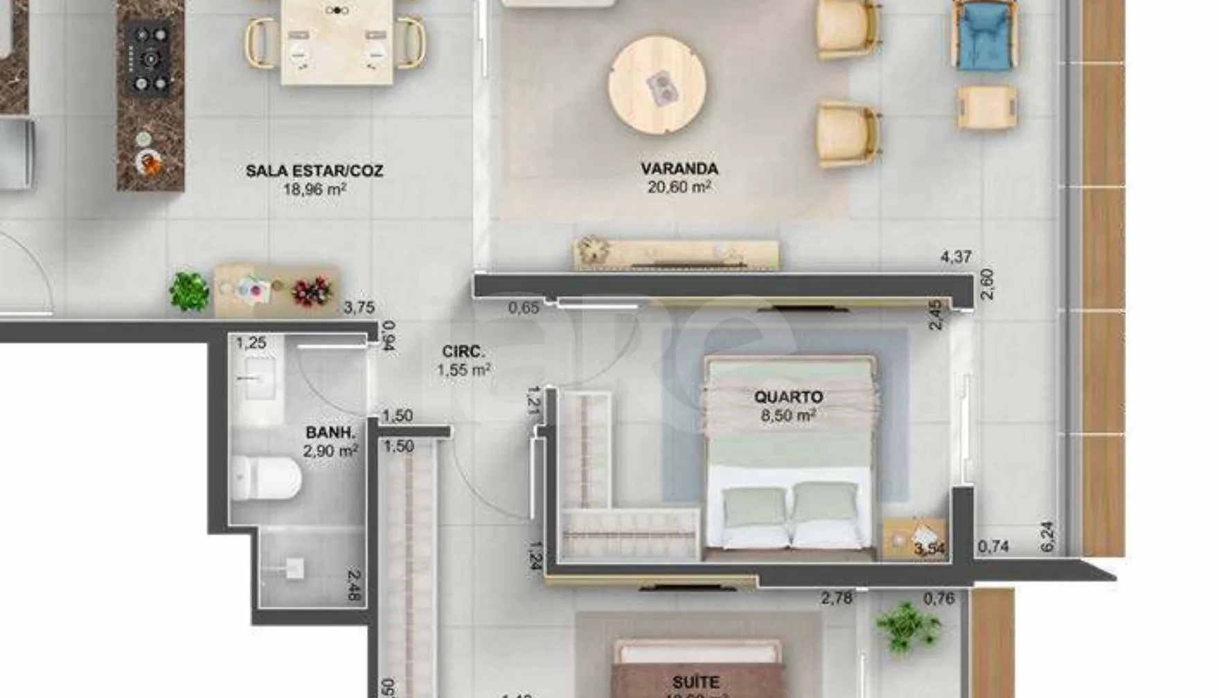 Planta — Garden 78,14 m²