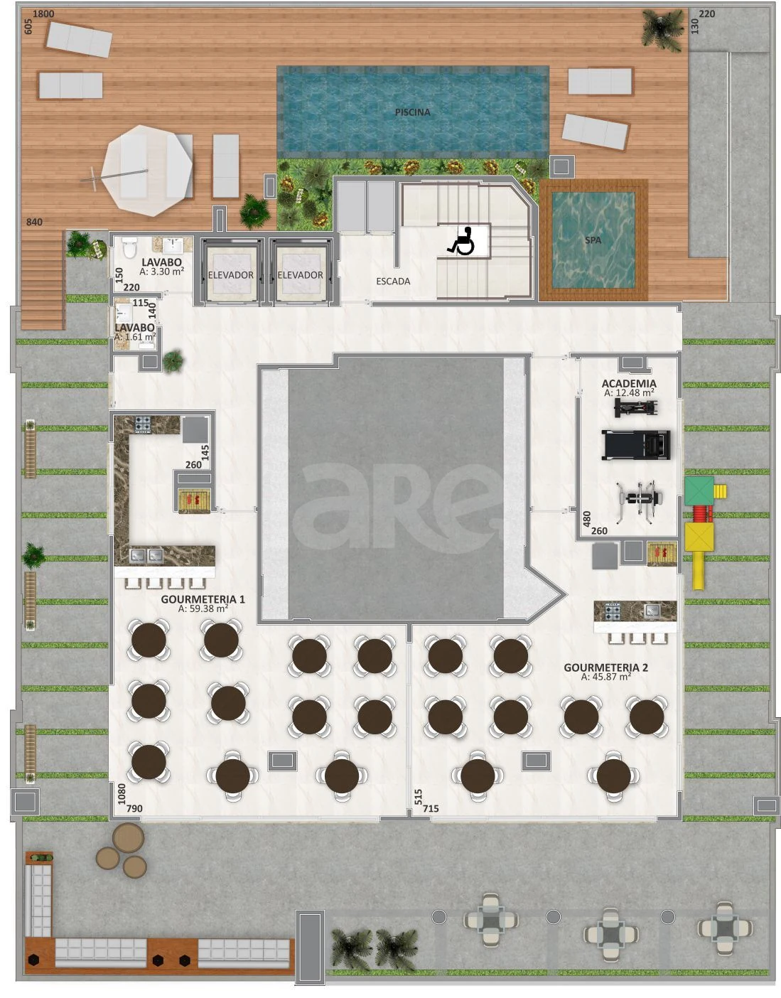 Planta — Pavimento lazer