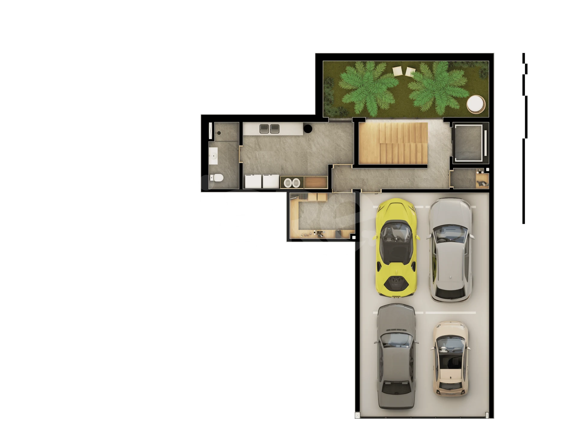 Planta — Casa 01 - 1º Subsolo