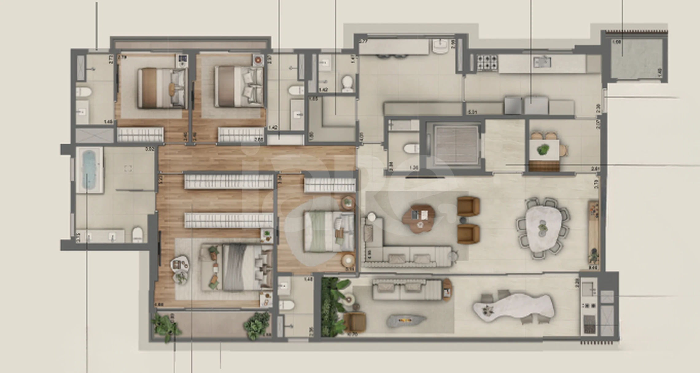 Planta — Apartamento 249,8 m²
