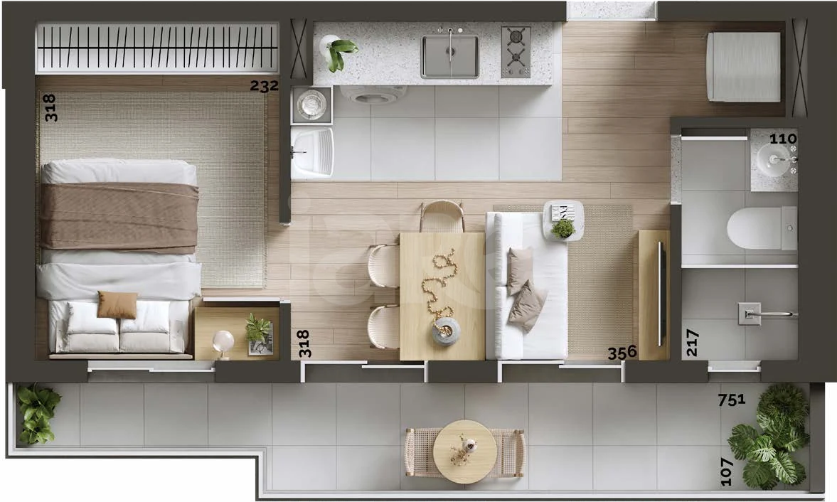 Planta — Garden 36,17 m²