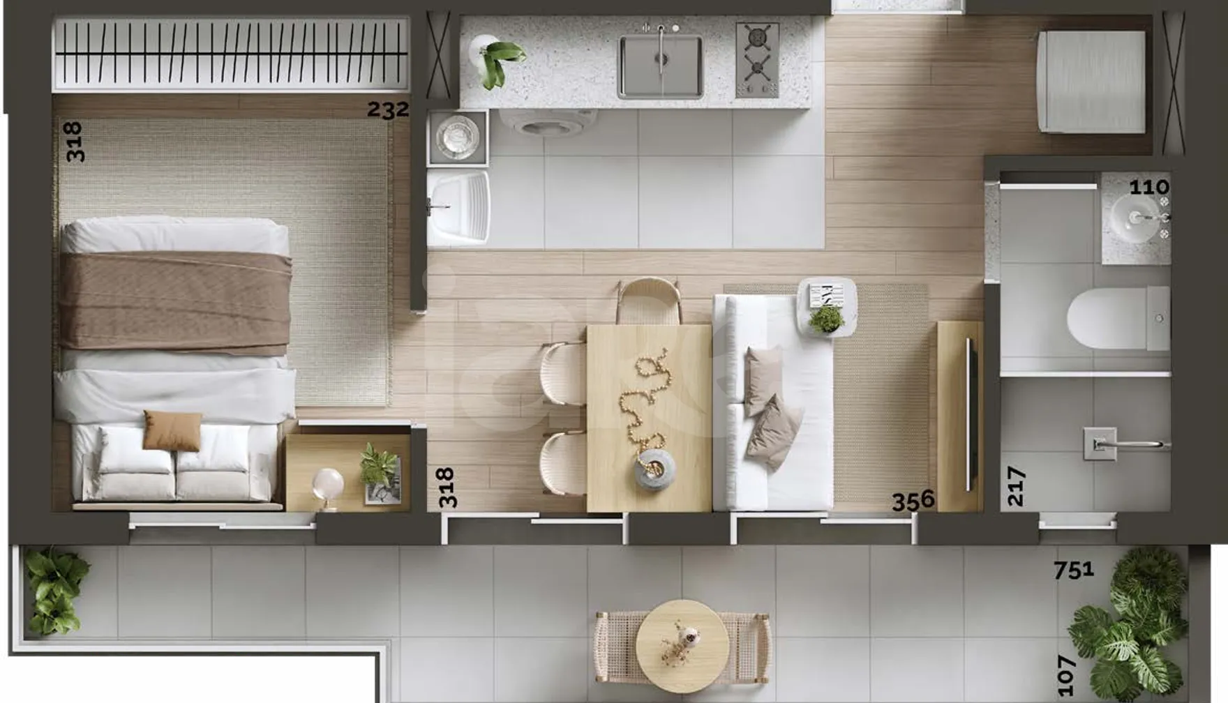 Planta — Garden 36,17 m²