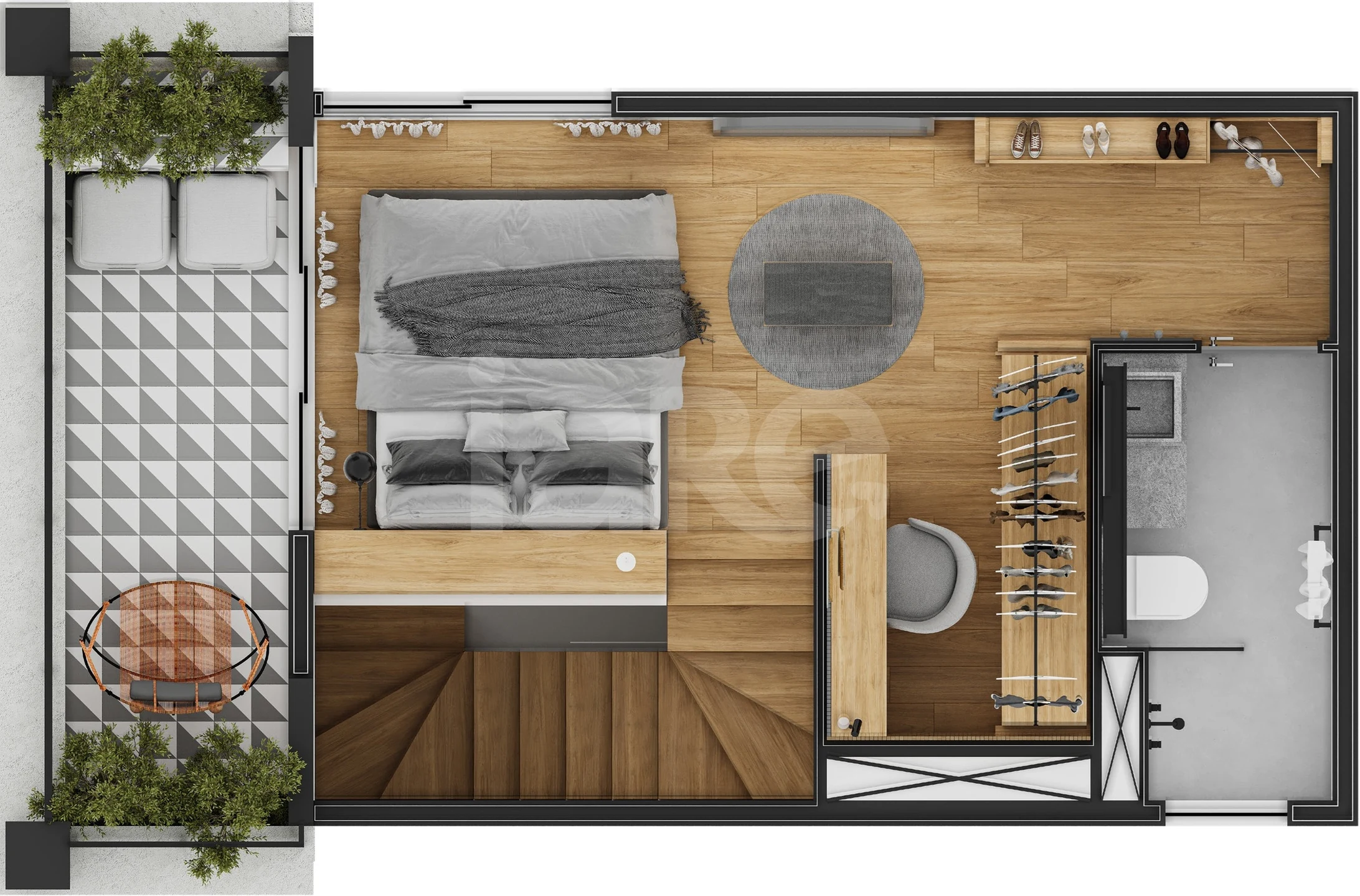 Planta — Cobertura Duplex 50,84 m²