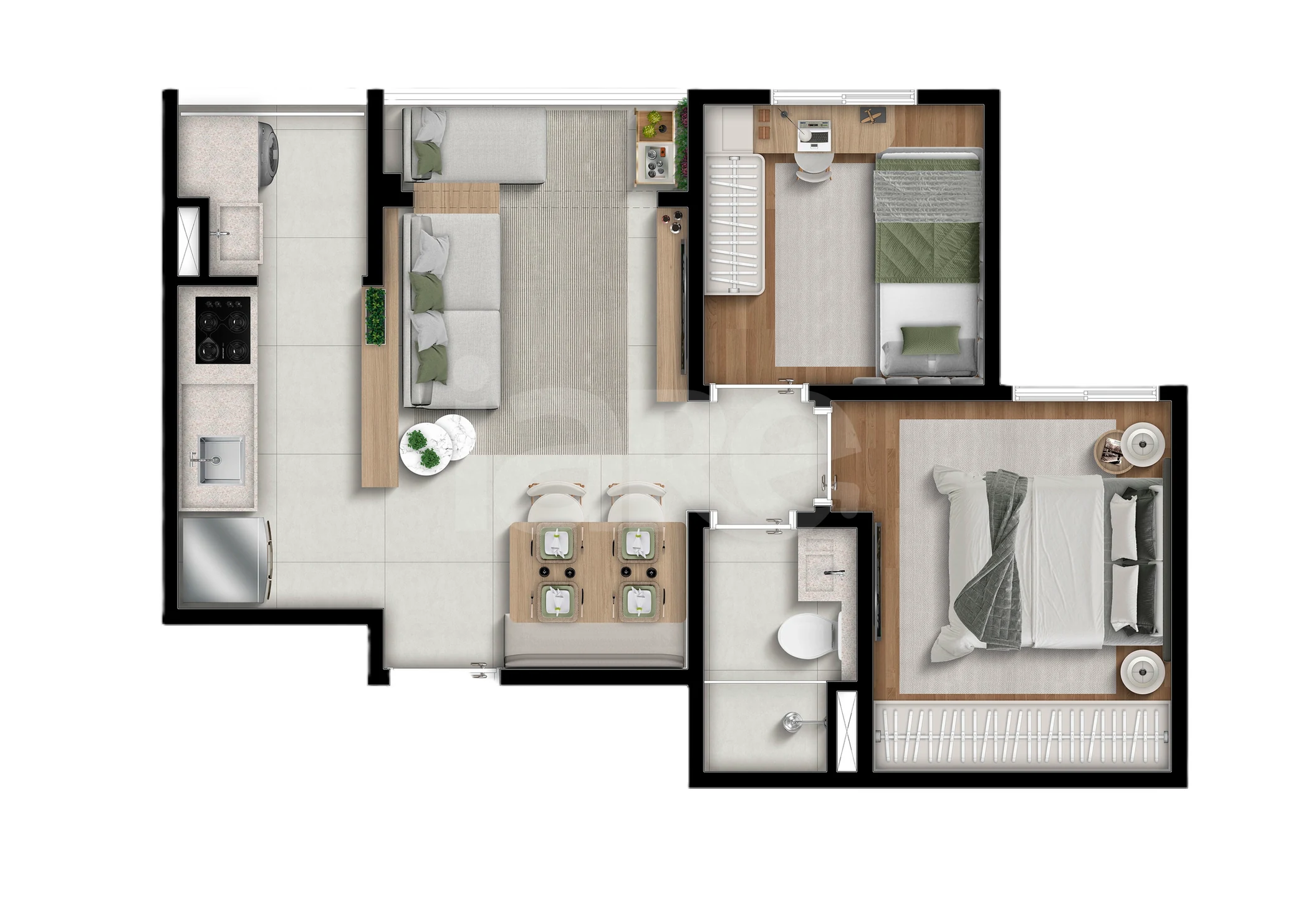 Planta — Apartamento 40 m²