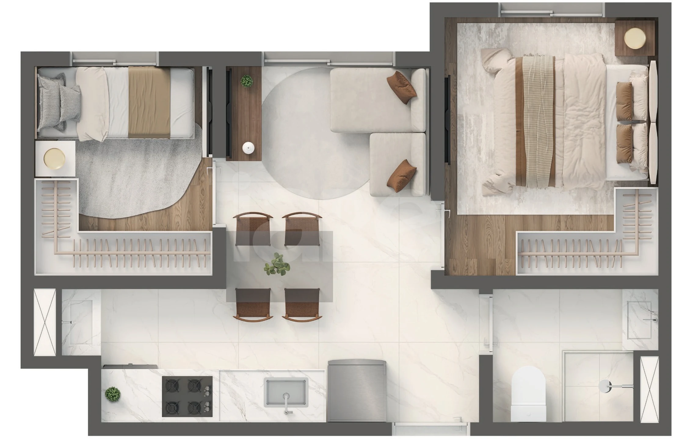 Planta — Apartamento 31,61 m²