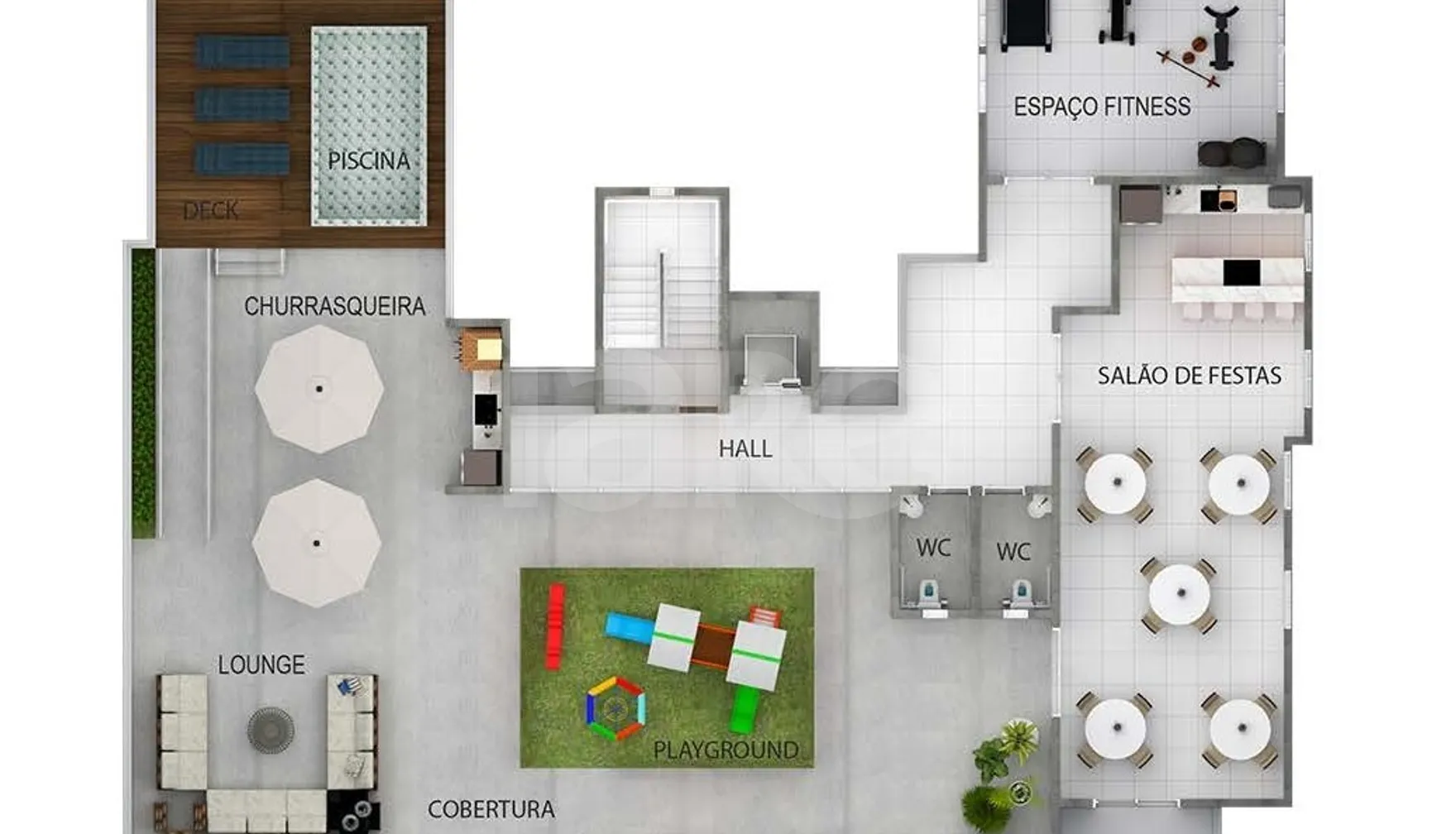 Planta — Pavimento lazer