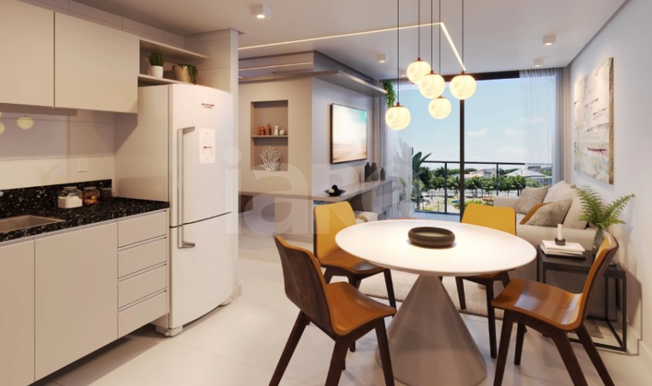 Gardenville Residence - Apartamento com 59,14 m², em Intermares — foto 2