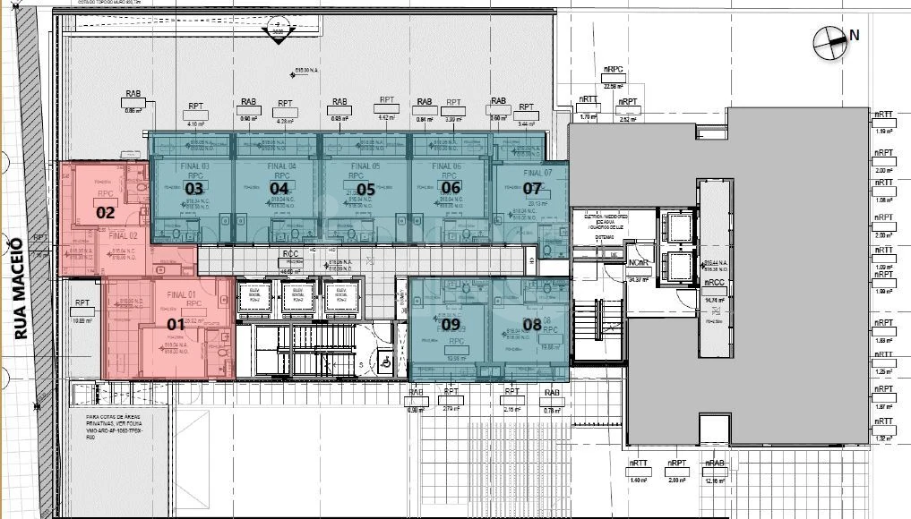 Planta — Pavimento 1º andar 2