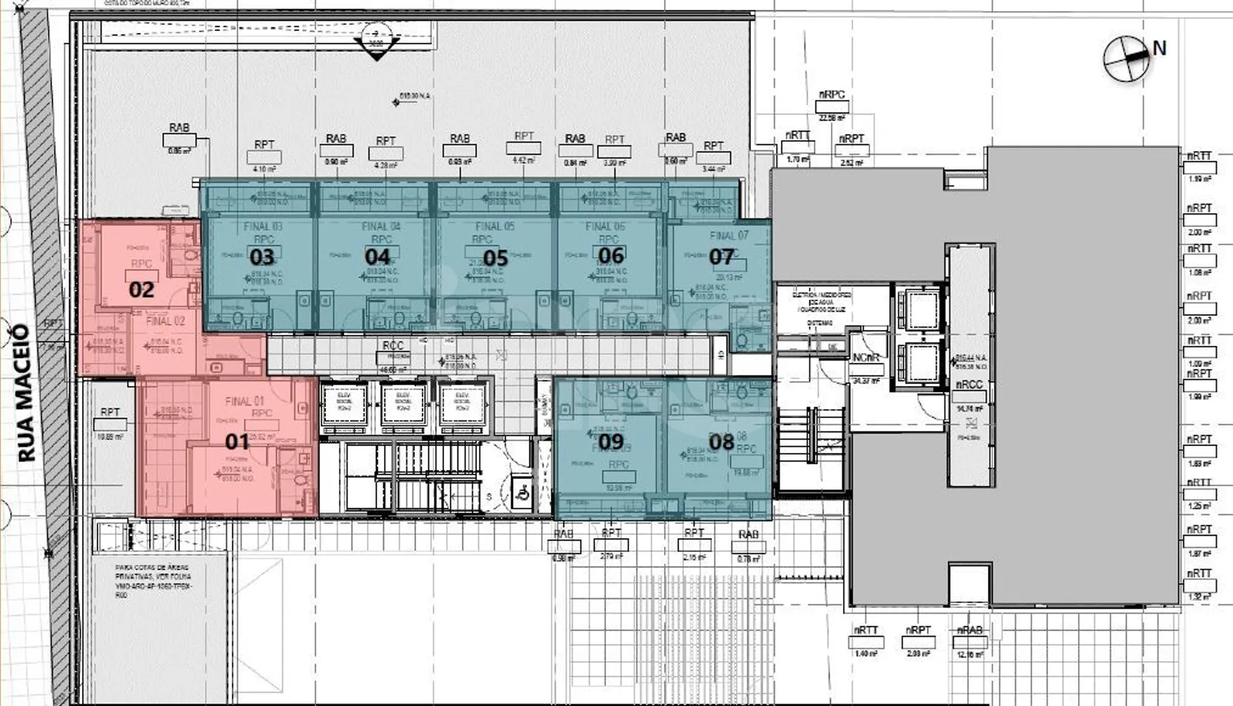 Planta — Pavimento 1º andar 2