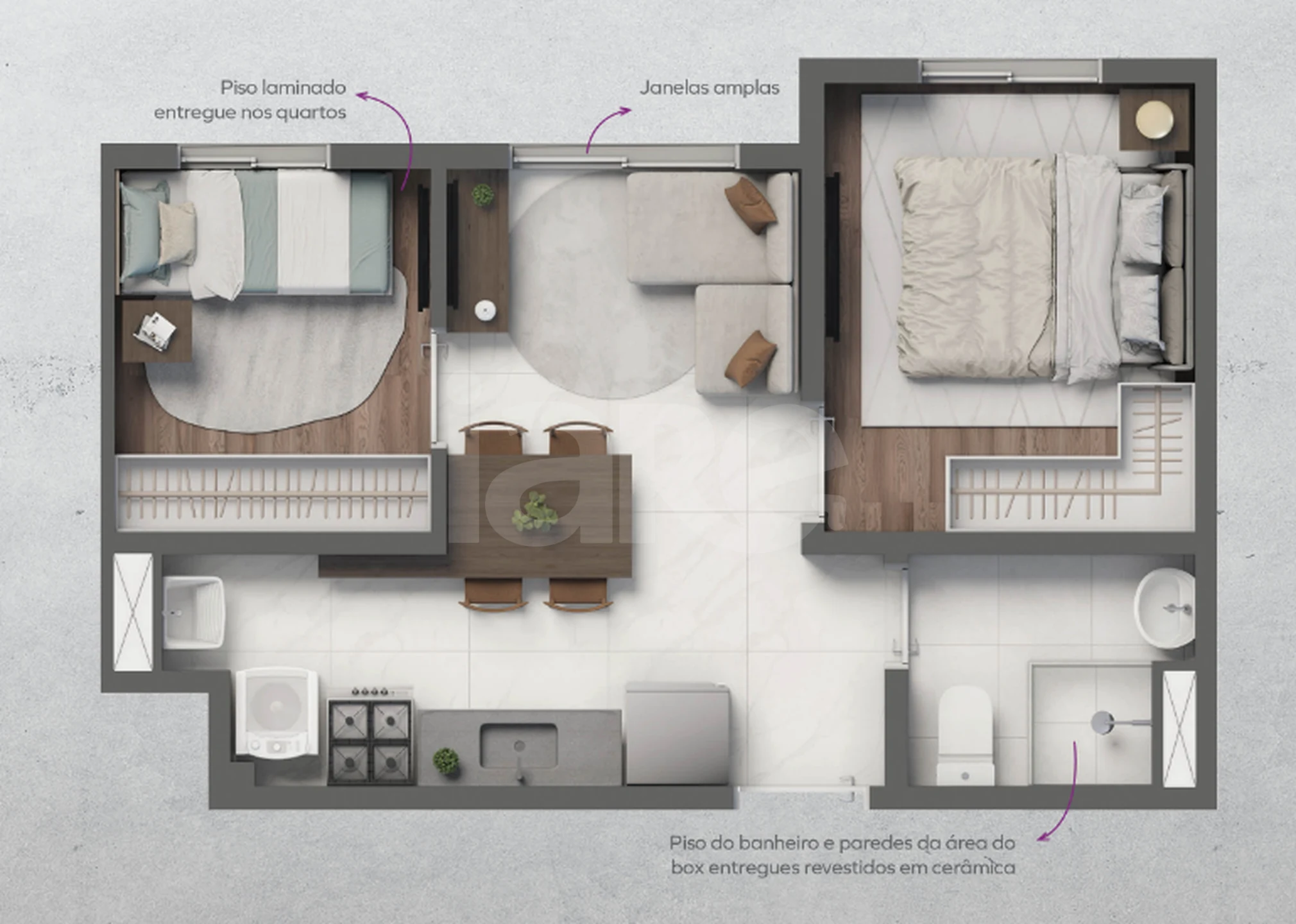 Planta — Apartamento 31,42 m²