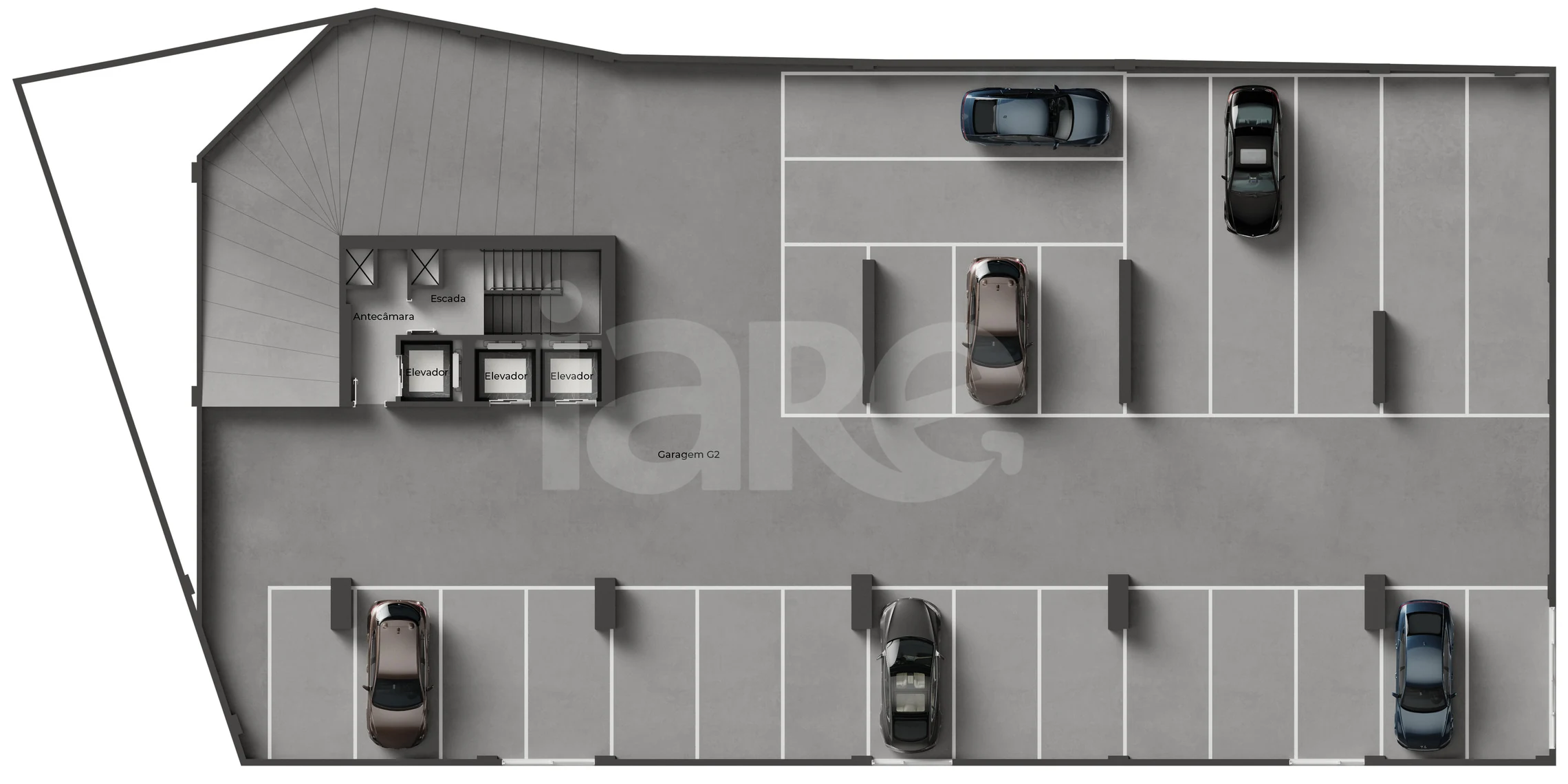 Planta — Pavimento garagem 2