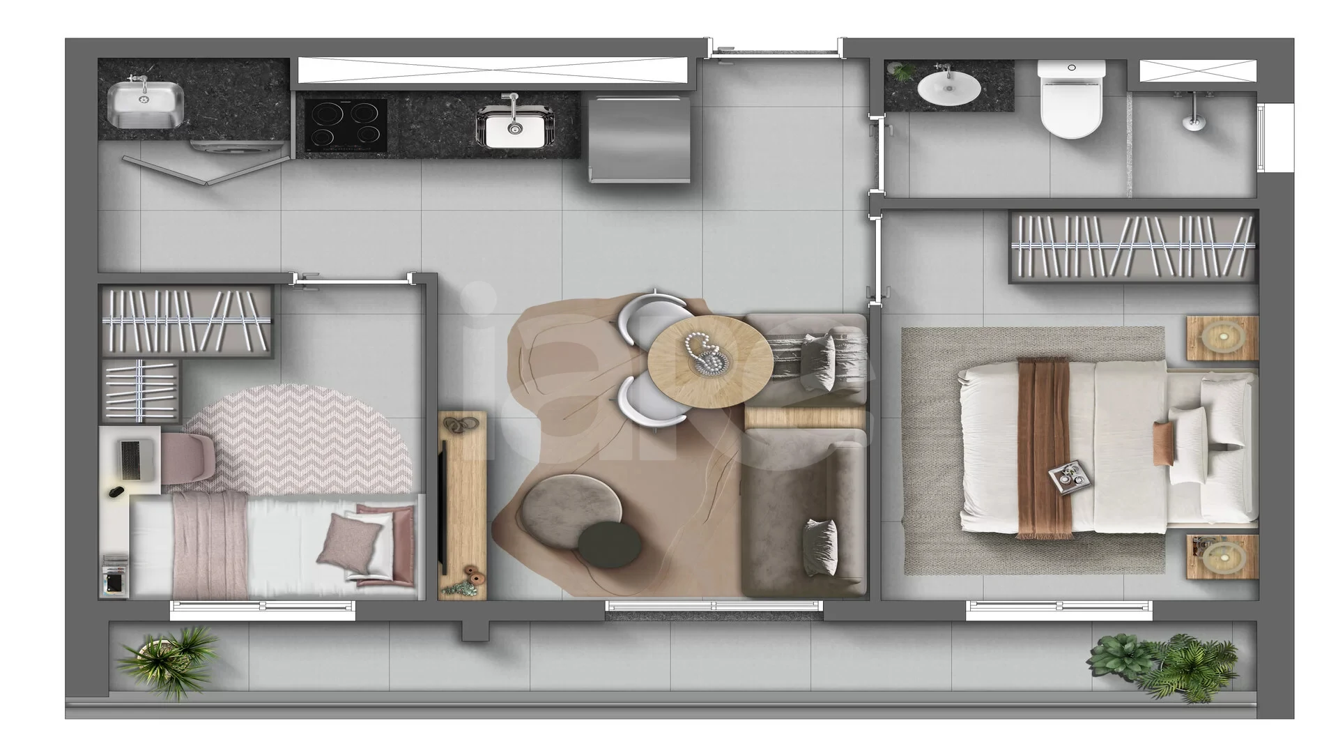 Planta — Apartamento 45,53 m²