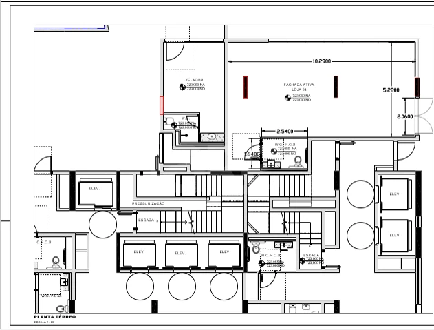 Planta — Loja 66,97 m²