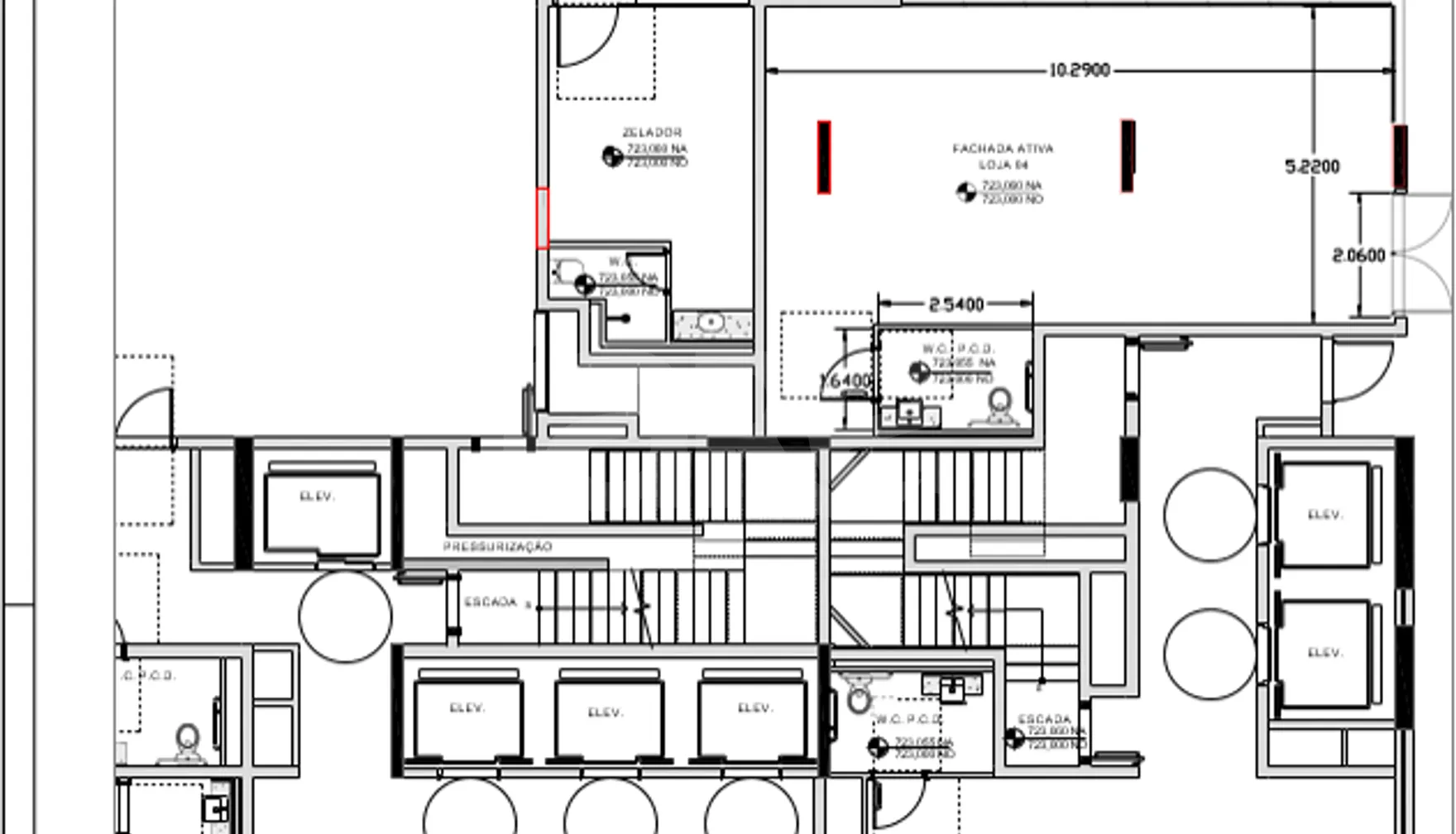 Planta — Loja 66,97 m²