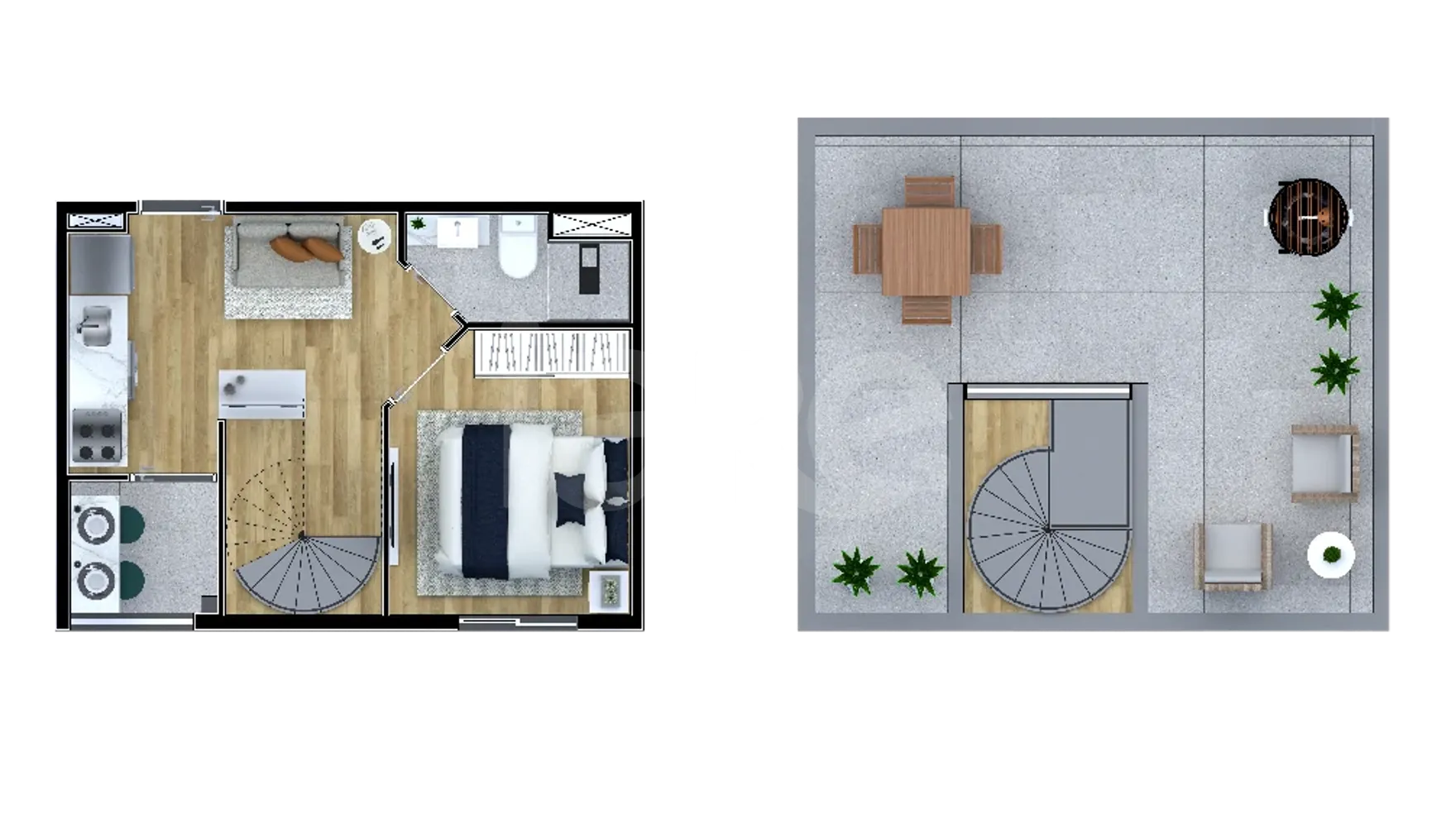 Planta — Cobertura Duplex 51,6 m²