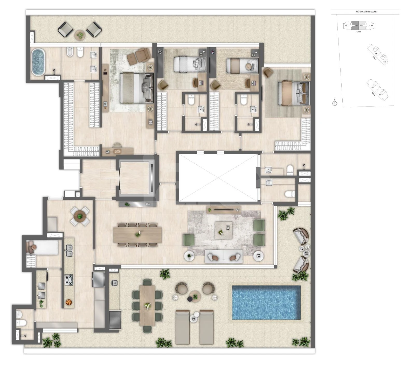 Planta — Cobertura Horizontal 290,36 m²