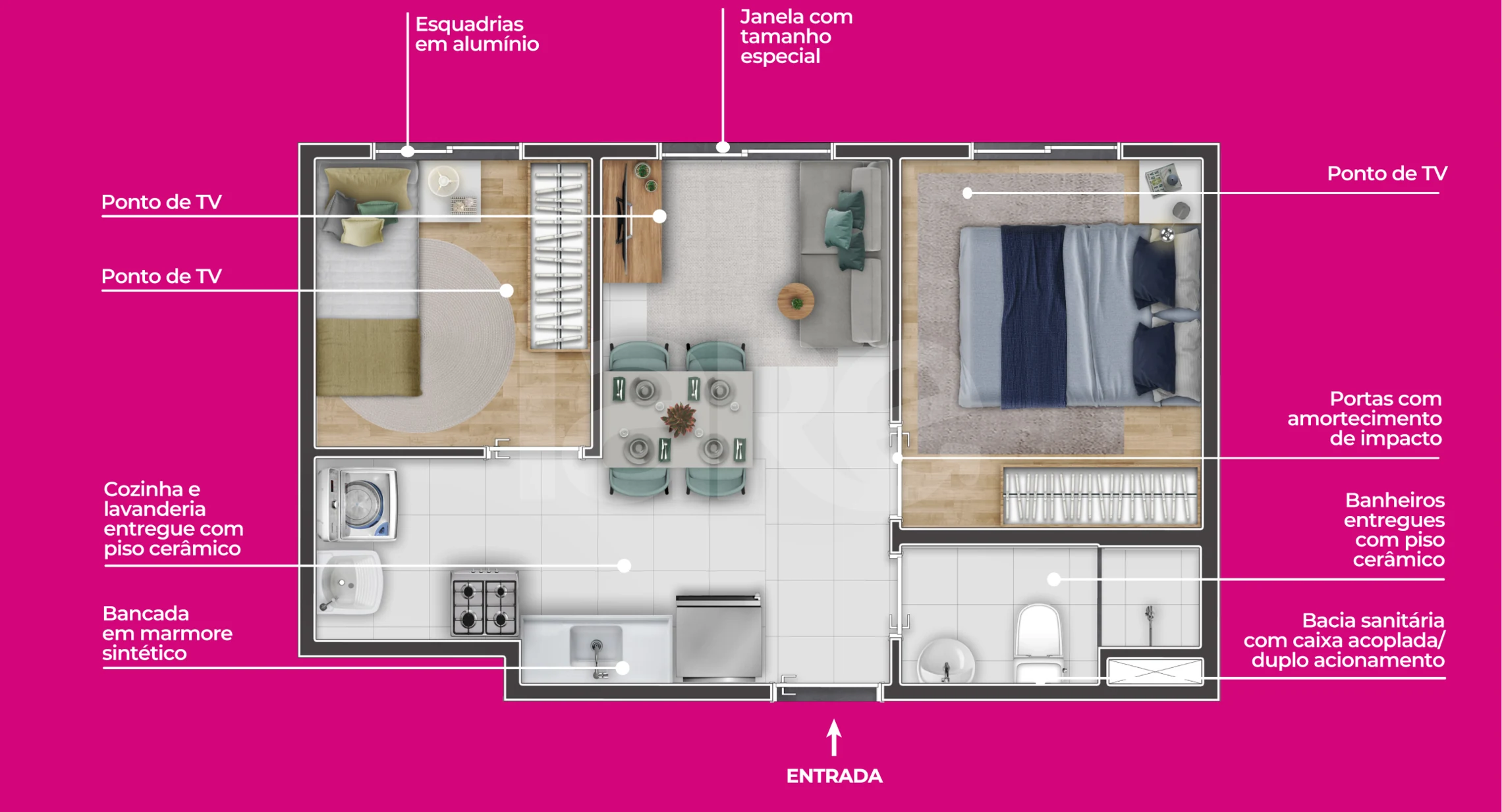 Planta — Apartamento 30,79 m²