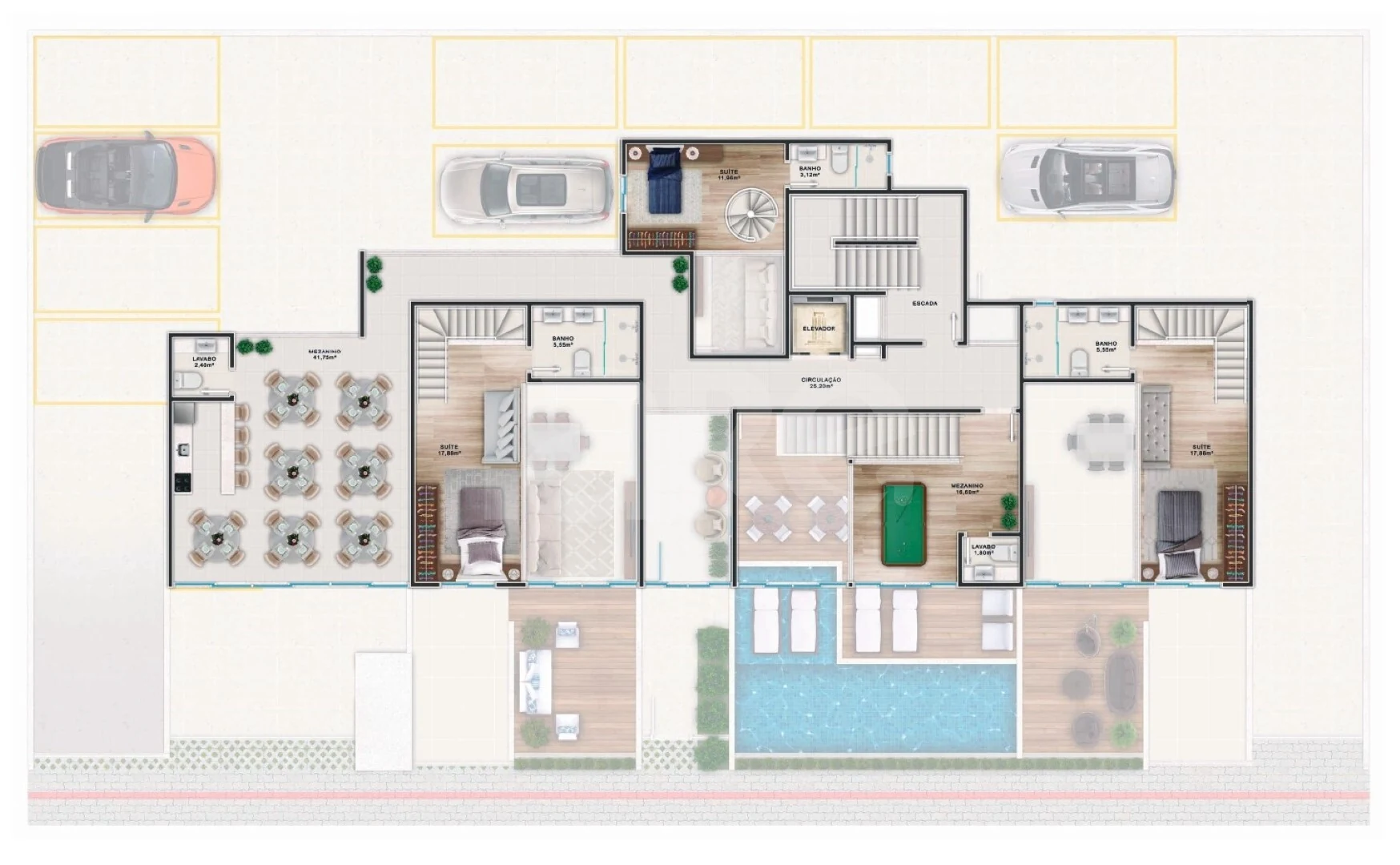 Planta — Pavimento lazer