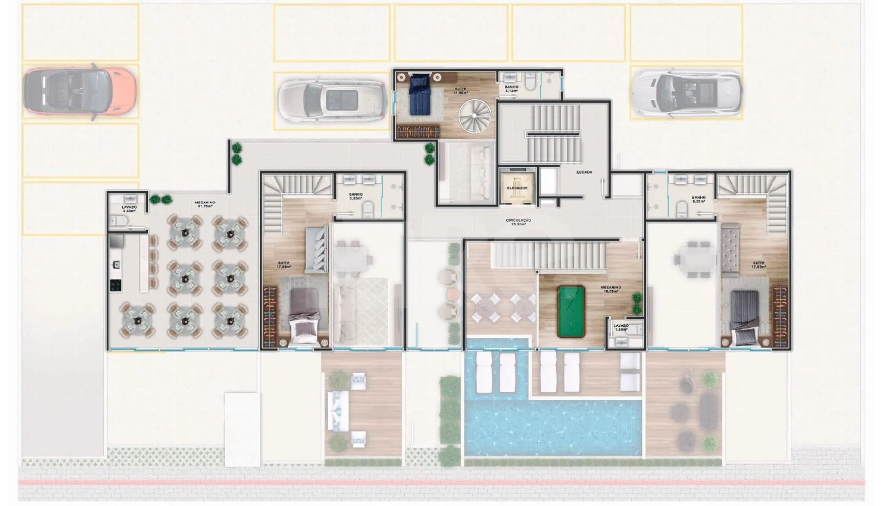 Planta — Pavimento lazer