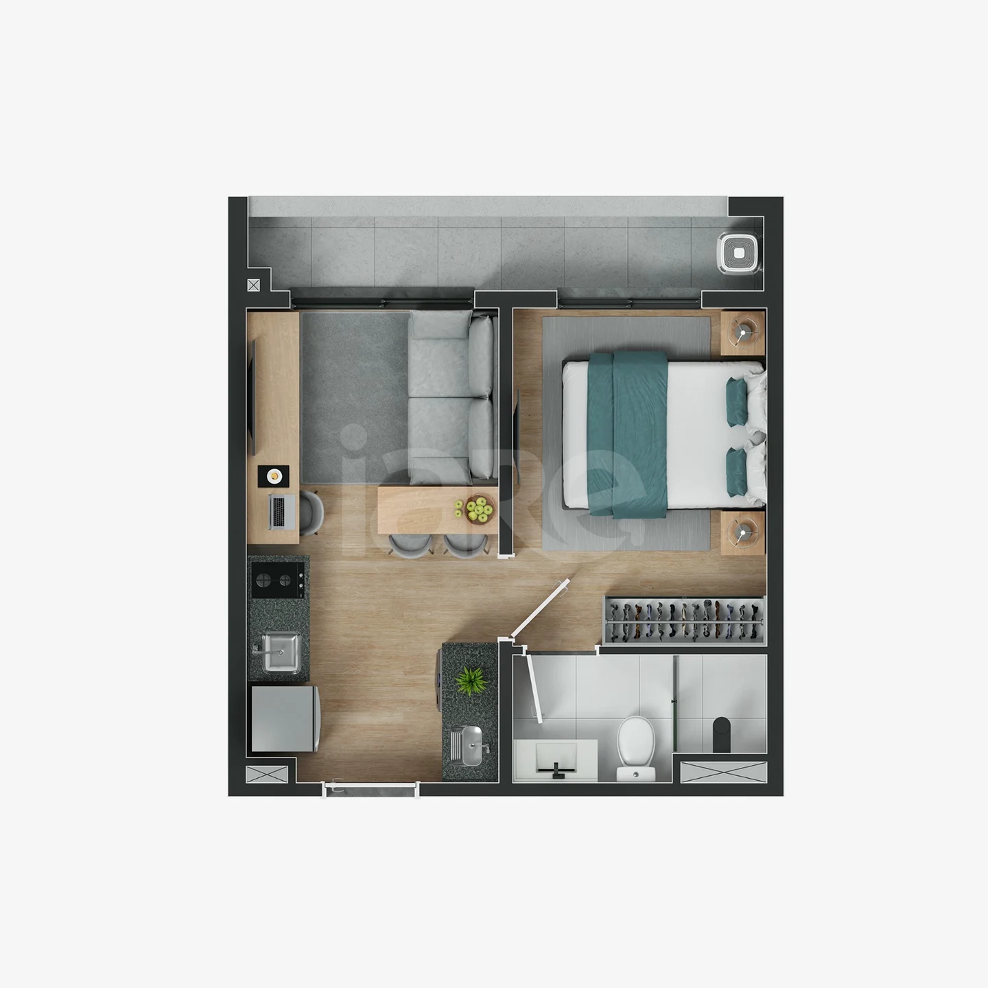 Planta — Apartamento 29,03 m²