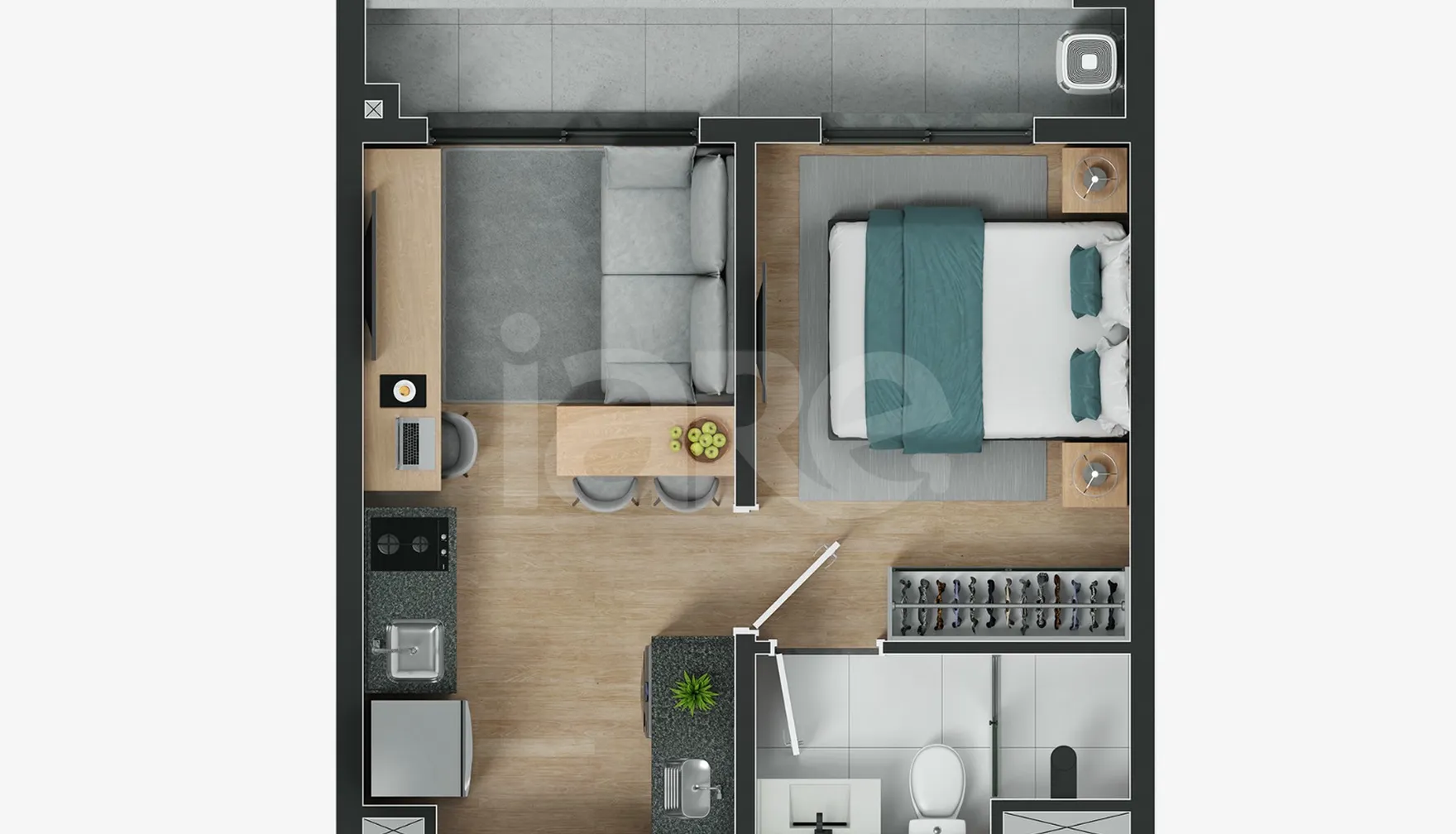 Planta — Apartamento 29,03 m²