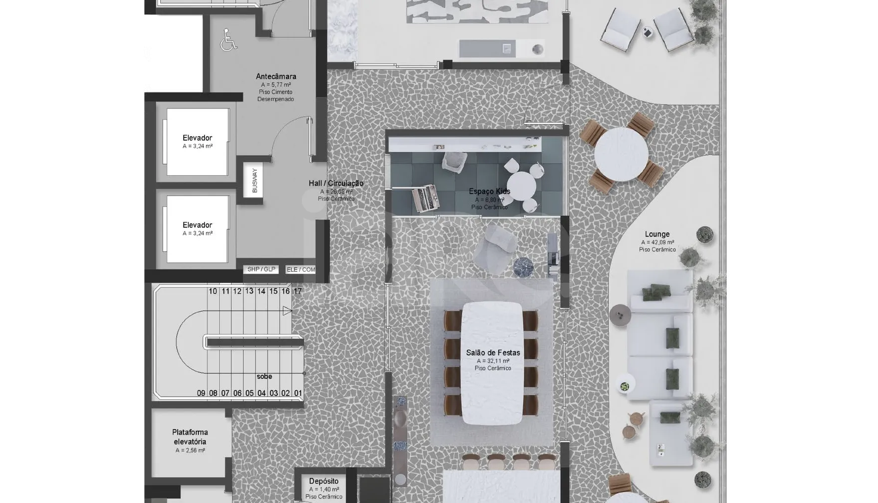Planta — Pavimento rooftop