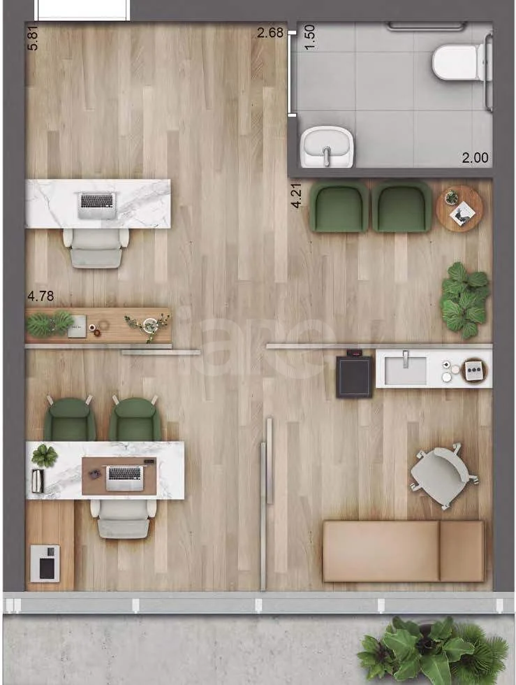Planta — Sala 31,35 m²