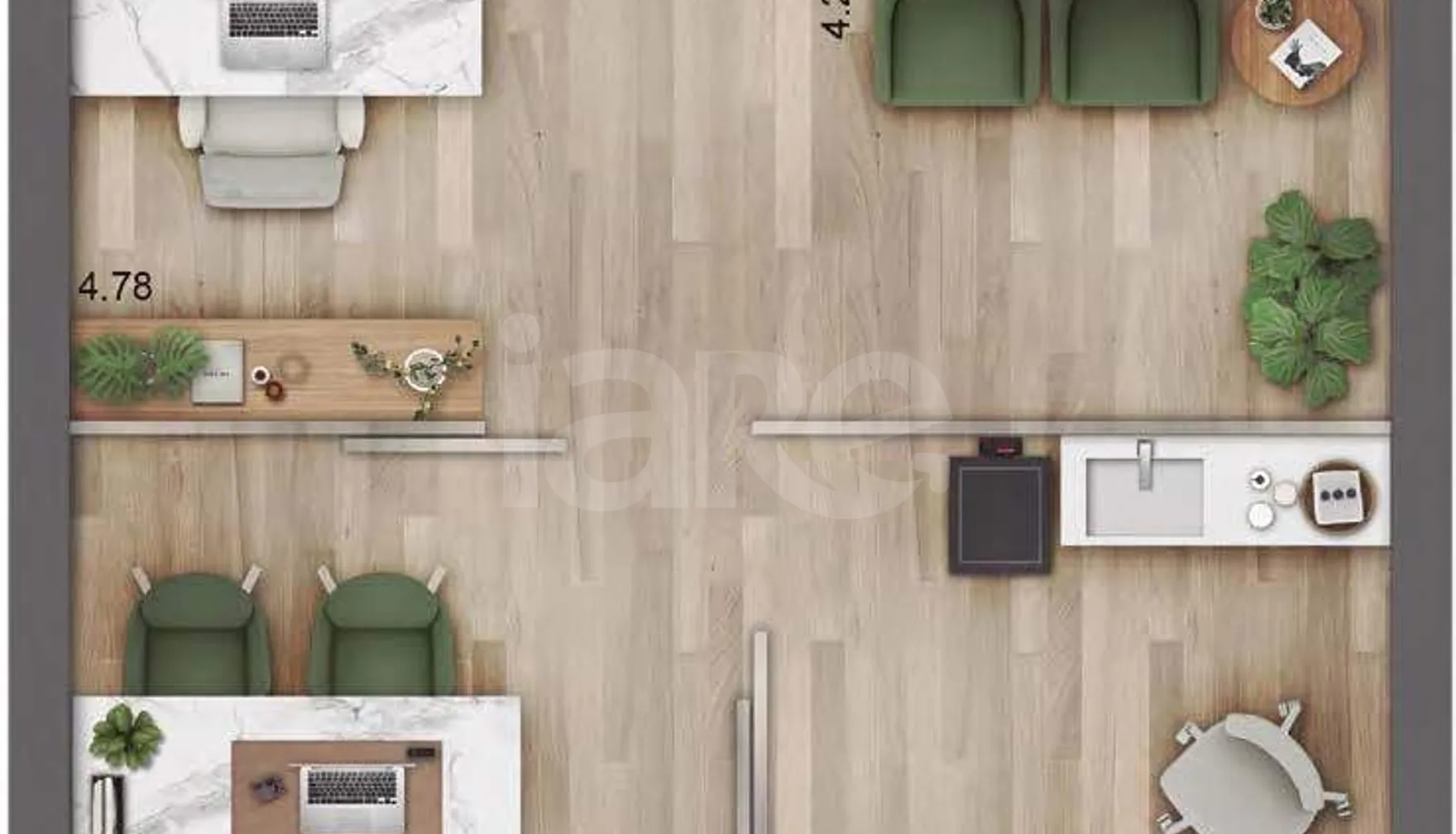 Planta — Sala 31,35 m²