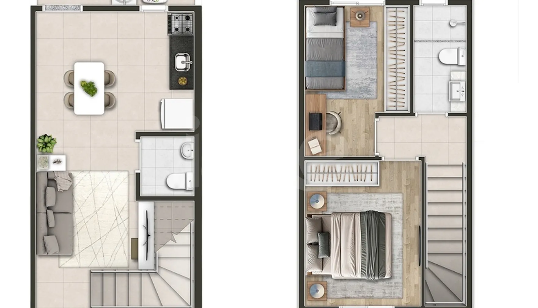 Planta — Casa em Condomínio 54,06 m²