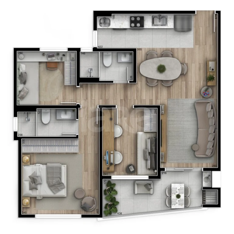 Planta — Garden 75,36 m²