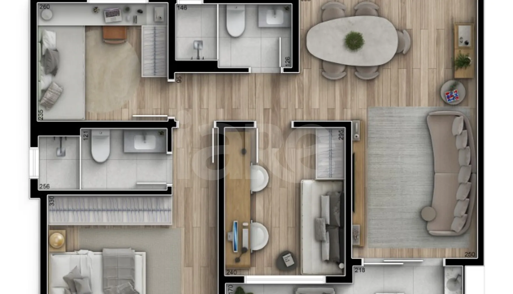 Planta — Garden 75,36 m²