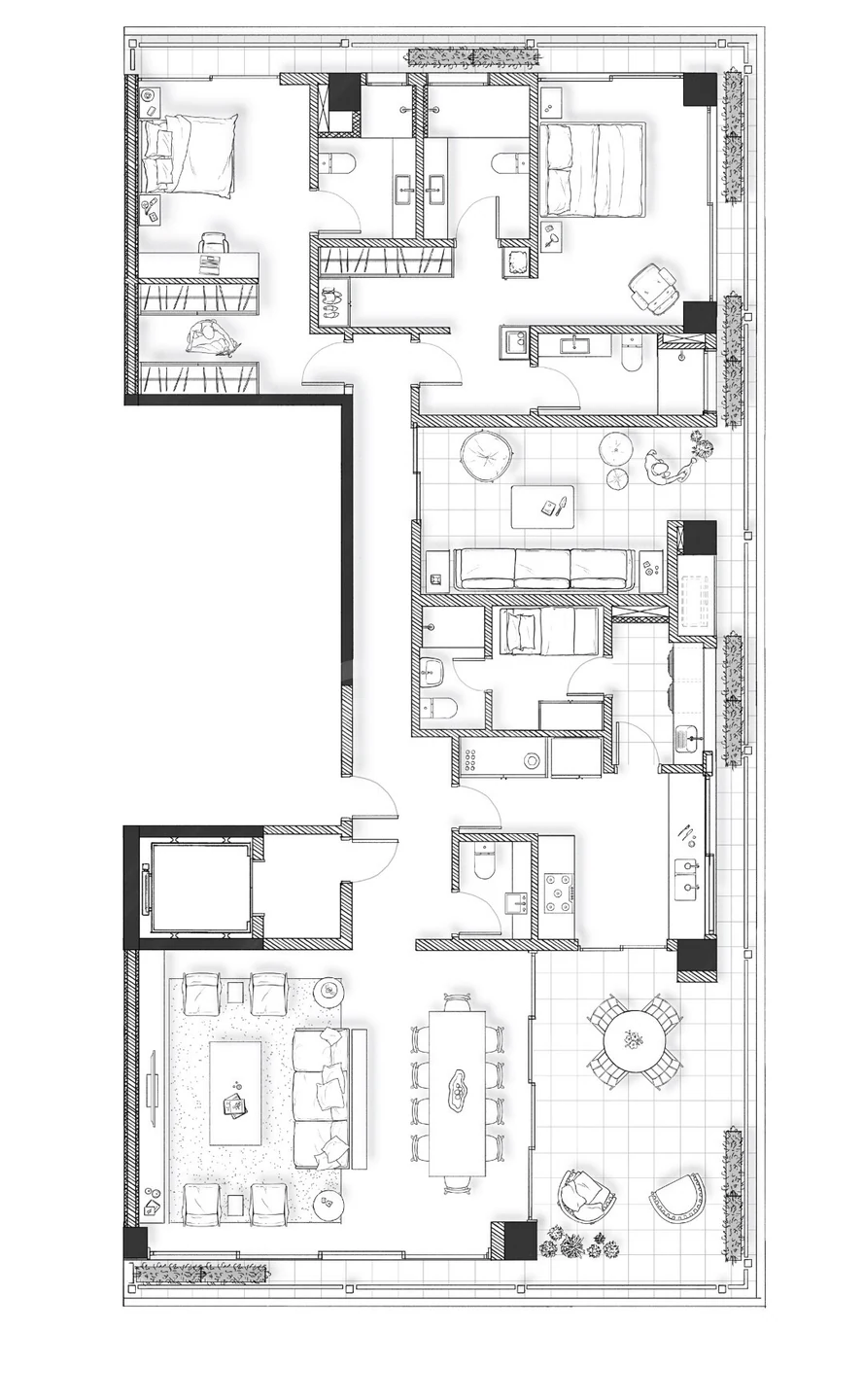 Planta — Apartamento 250,3 m²