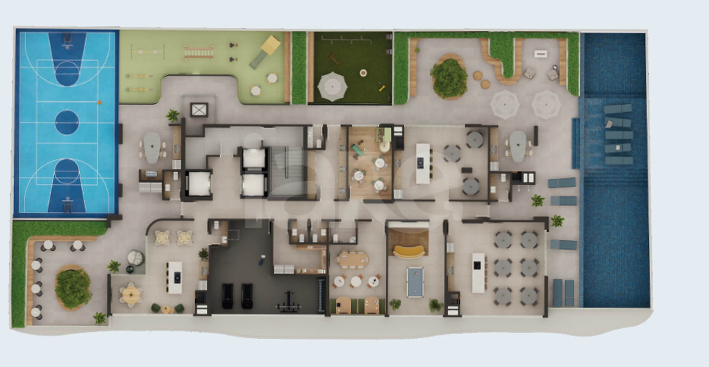 Planta — Pavimento lazer