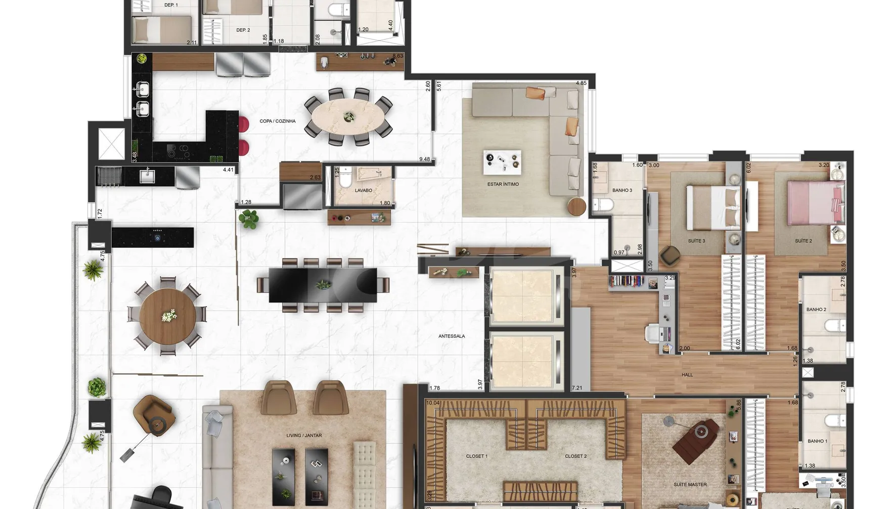 Planta — Apartamento 430,83 m²