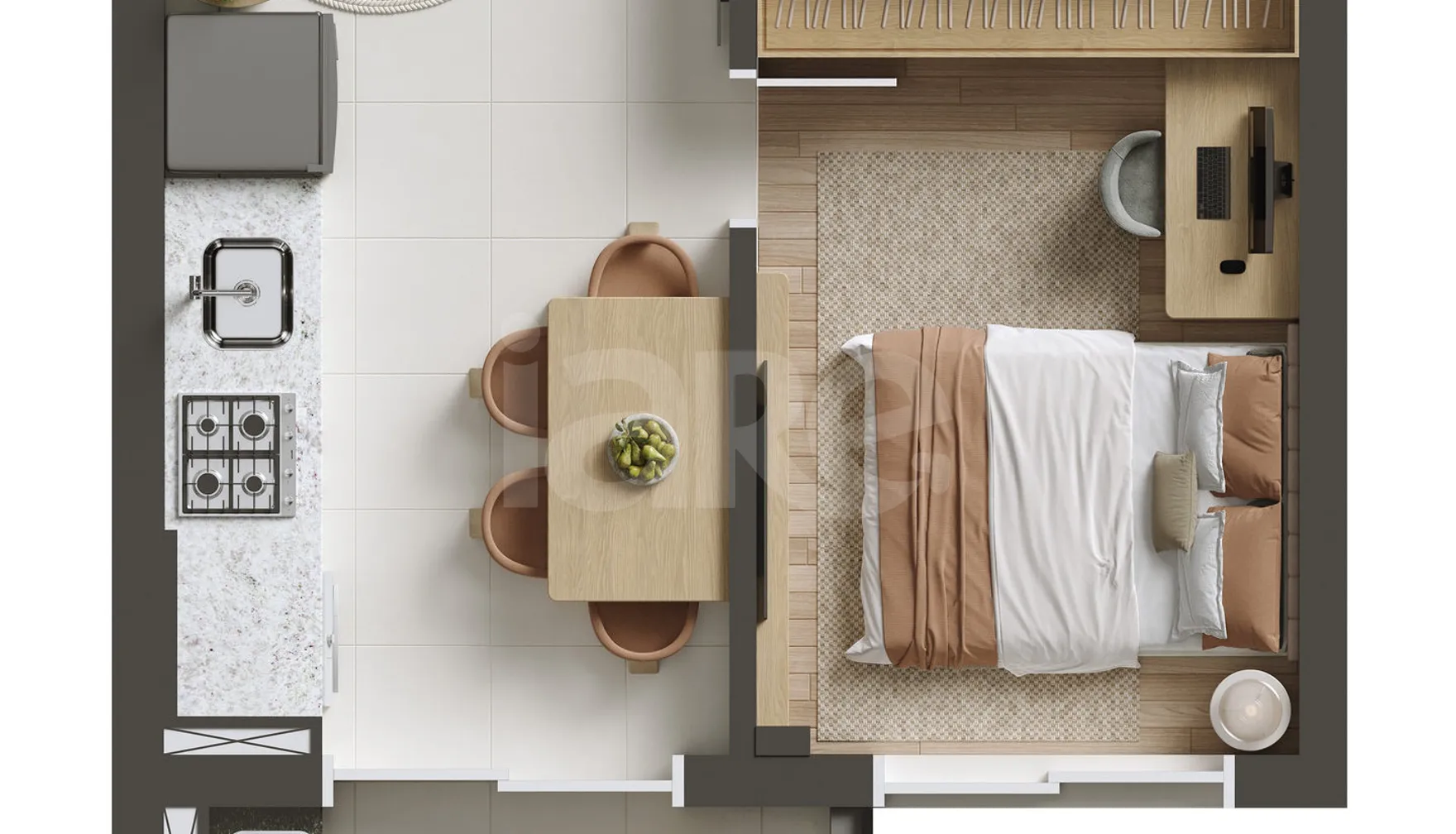 Planta — Apartamento 34 m²