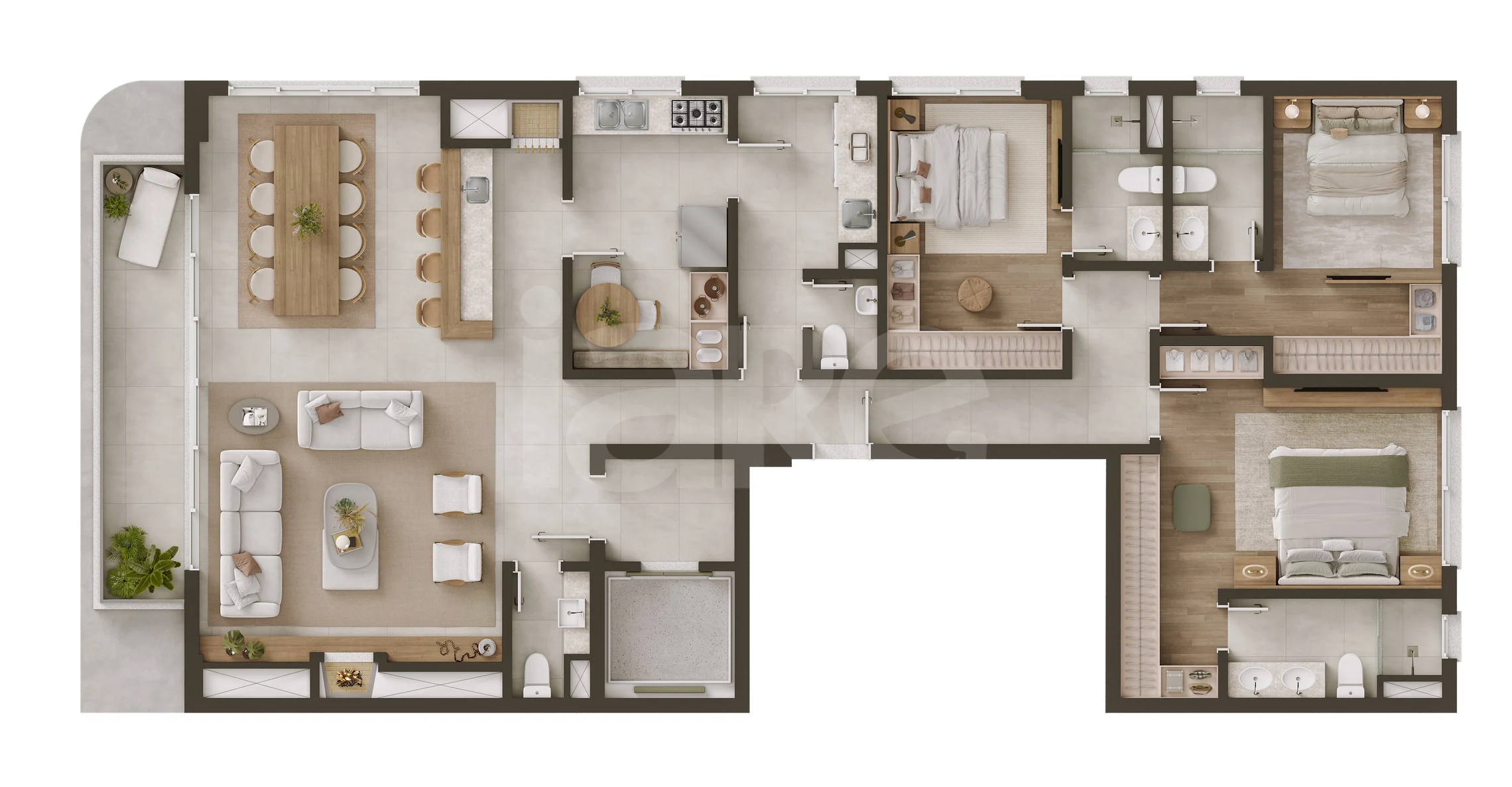 Planta — Apartamento 176,89 m²